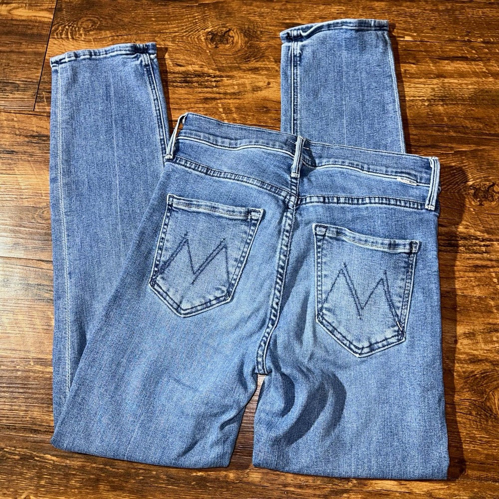 Mother The Looker Light Wash Stretch Skinny Jeans Women's Size 26 Blue Denim